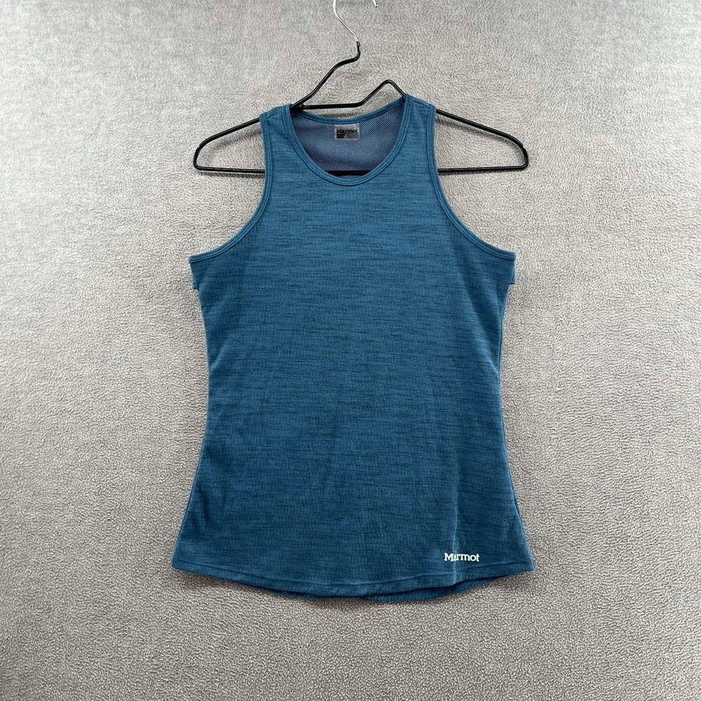 Marmot Women's Size S blue spandex athletic workout gym Tank top